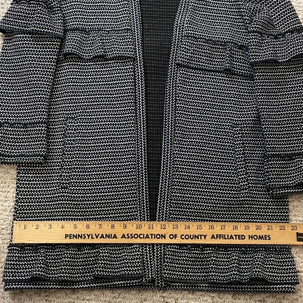 Jack by BB Dakota cardigan, black and white stretch, L, excellent condition - Picture 13 of 15
